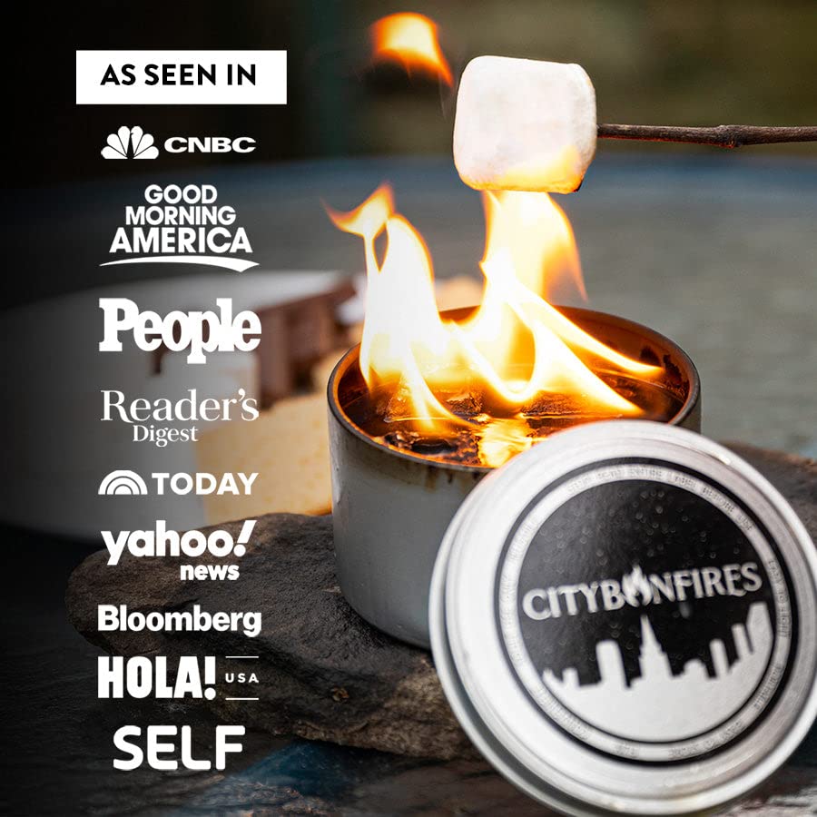 Outdoor backyard setup with City Bonfires kit and portable pit.
