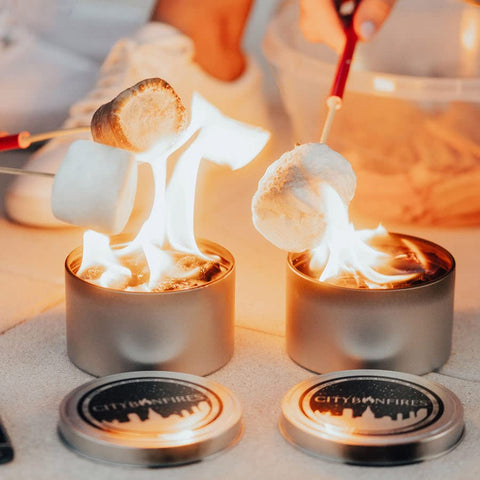 Compact can-style packaging of City Bonfires kit.