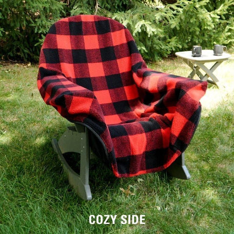 CITYBONFIRES Weatherproof fleece chair cover blocks rain and wind while keeping you warm.