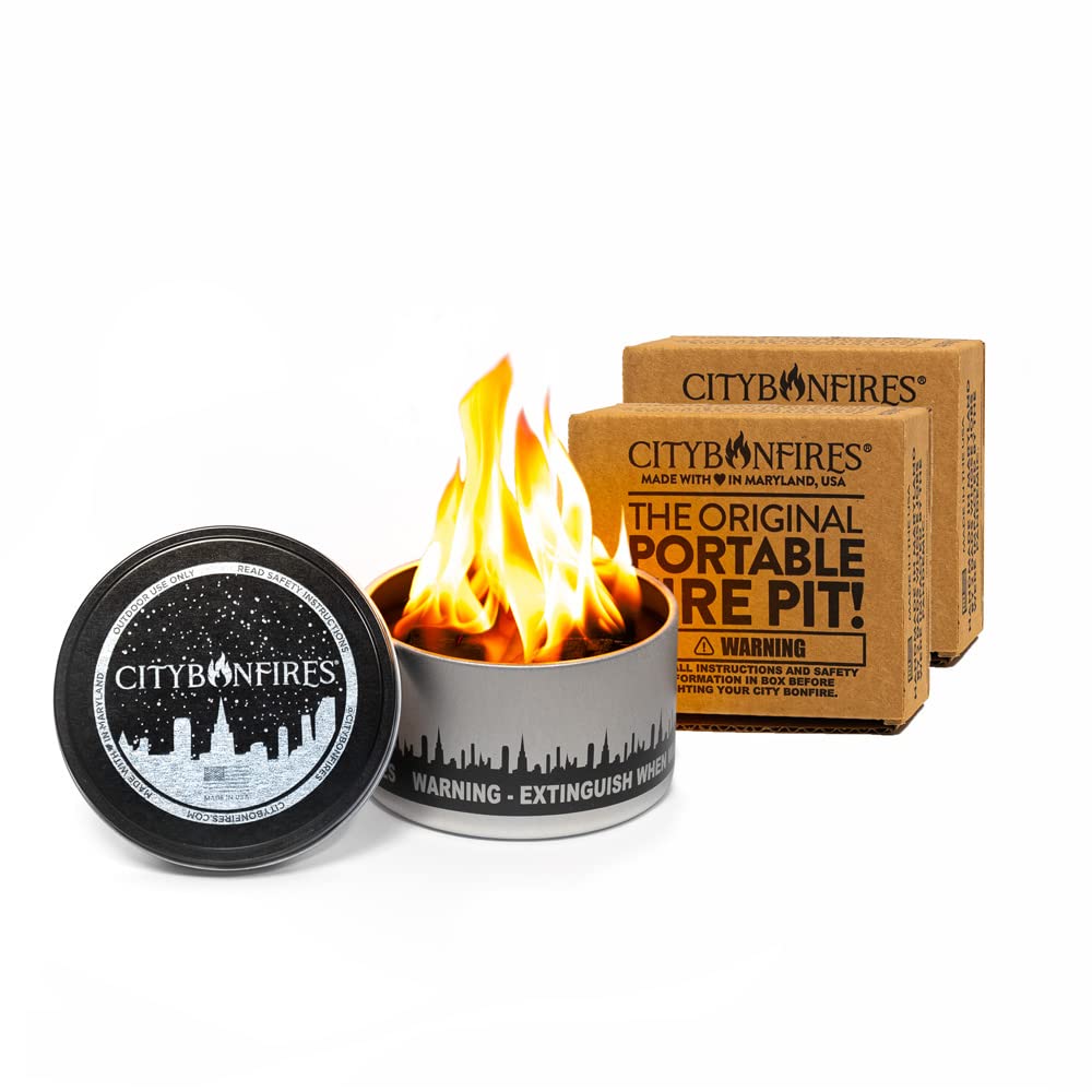 City Bonfires tabletop fire pit compact setup for cozy gatherings