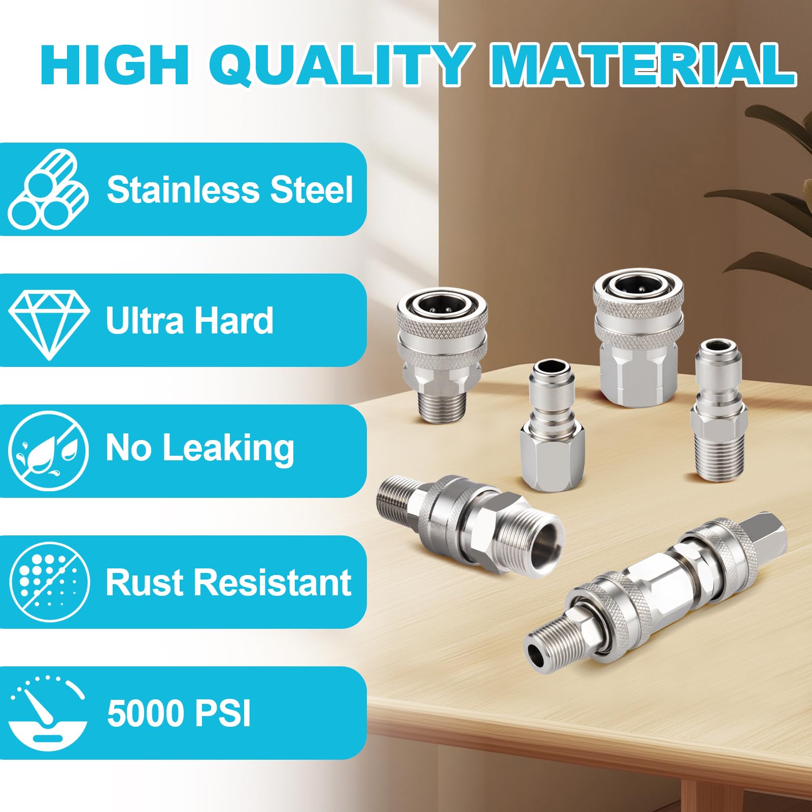 3/8-in NPT compatibility enables versatile linking with most power washers
