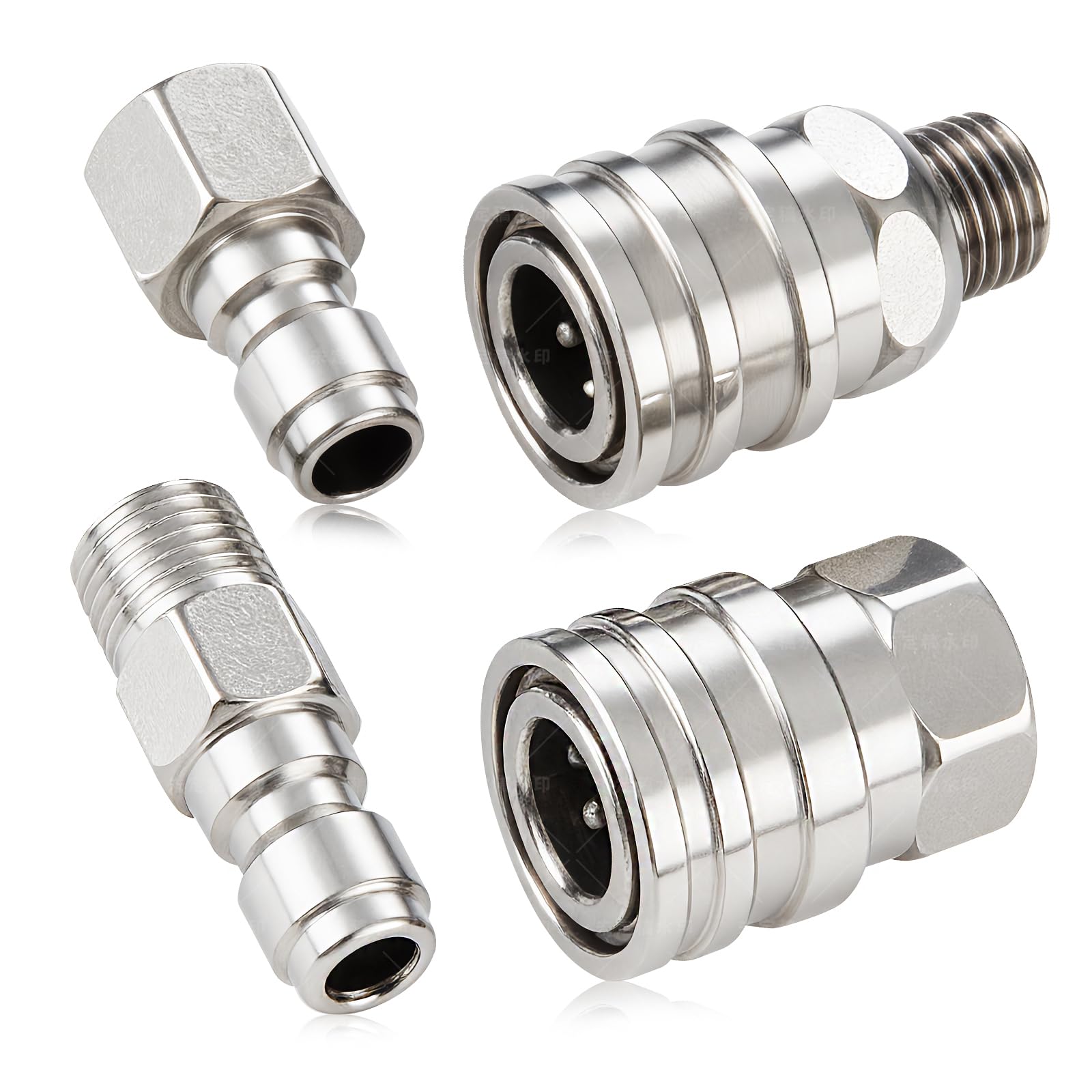 Ciunura 4pc quick connect set laid out for easy nozzle swaps
