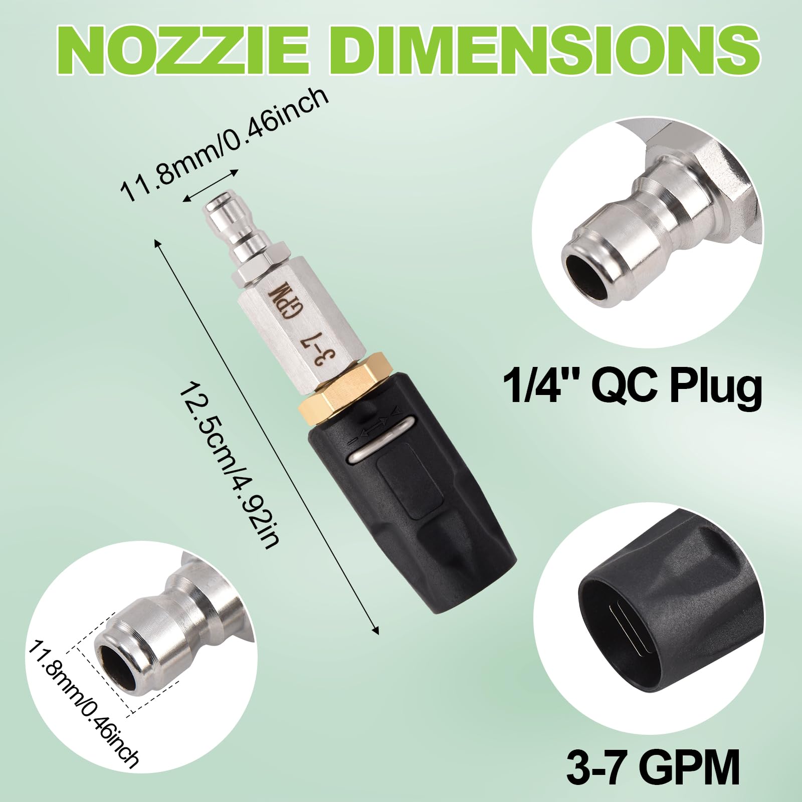 Ciunura shooter tip M5 long-range nozzle for reach in tight spots
