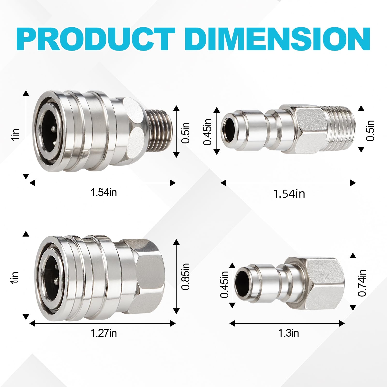 Ciunura stainless steel fittings close up showing durability and corrosion resistance