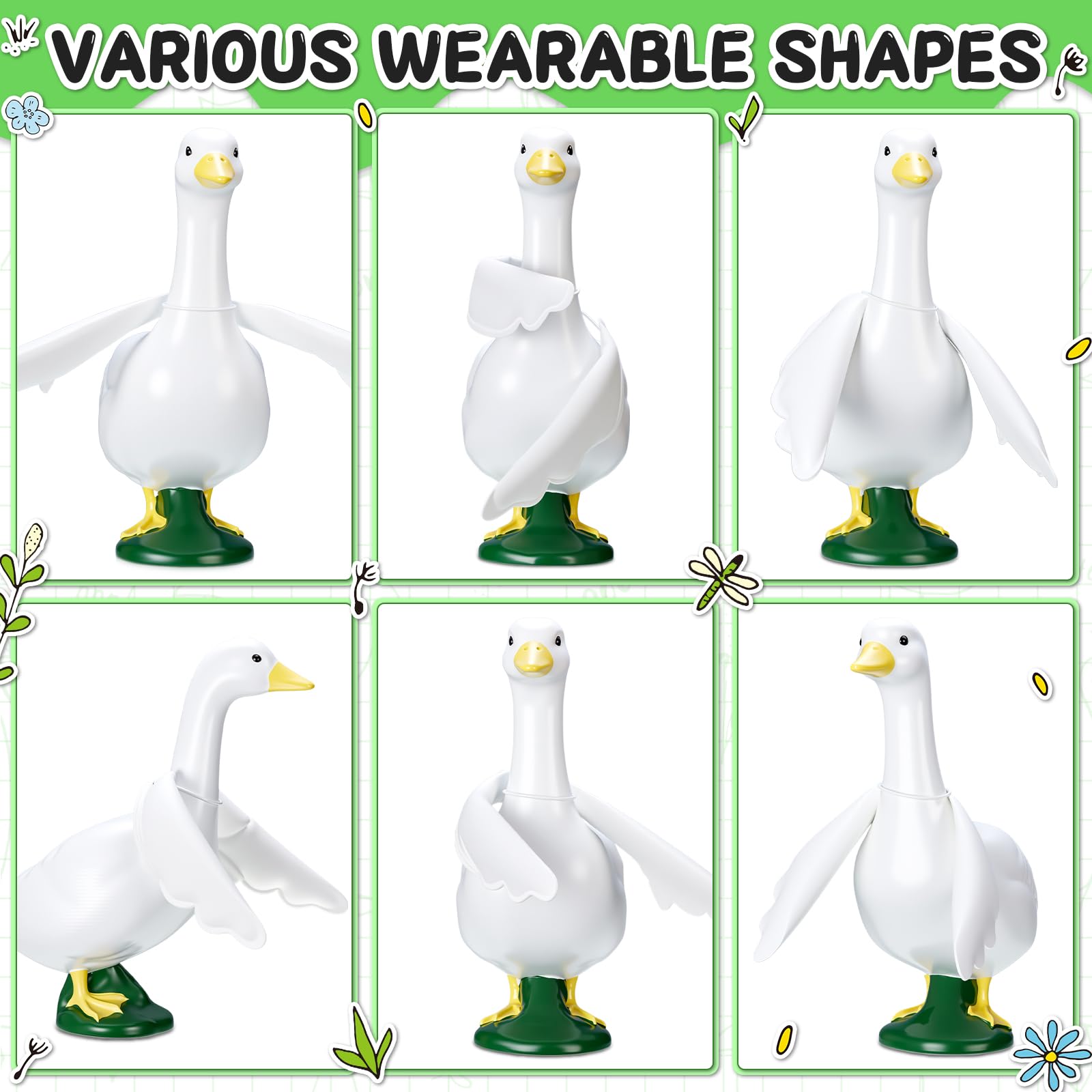 Civaner swinging goose wings with sturdy wire resist deformation in breeze.