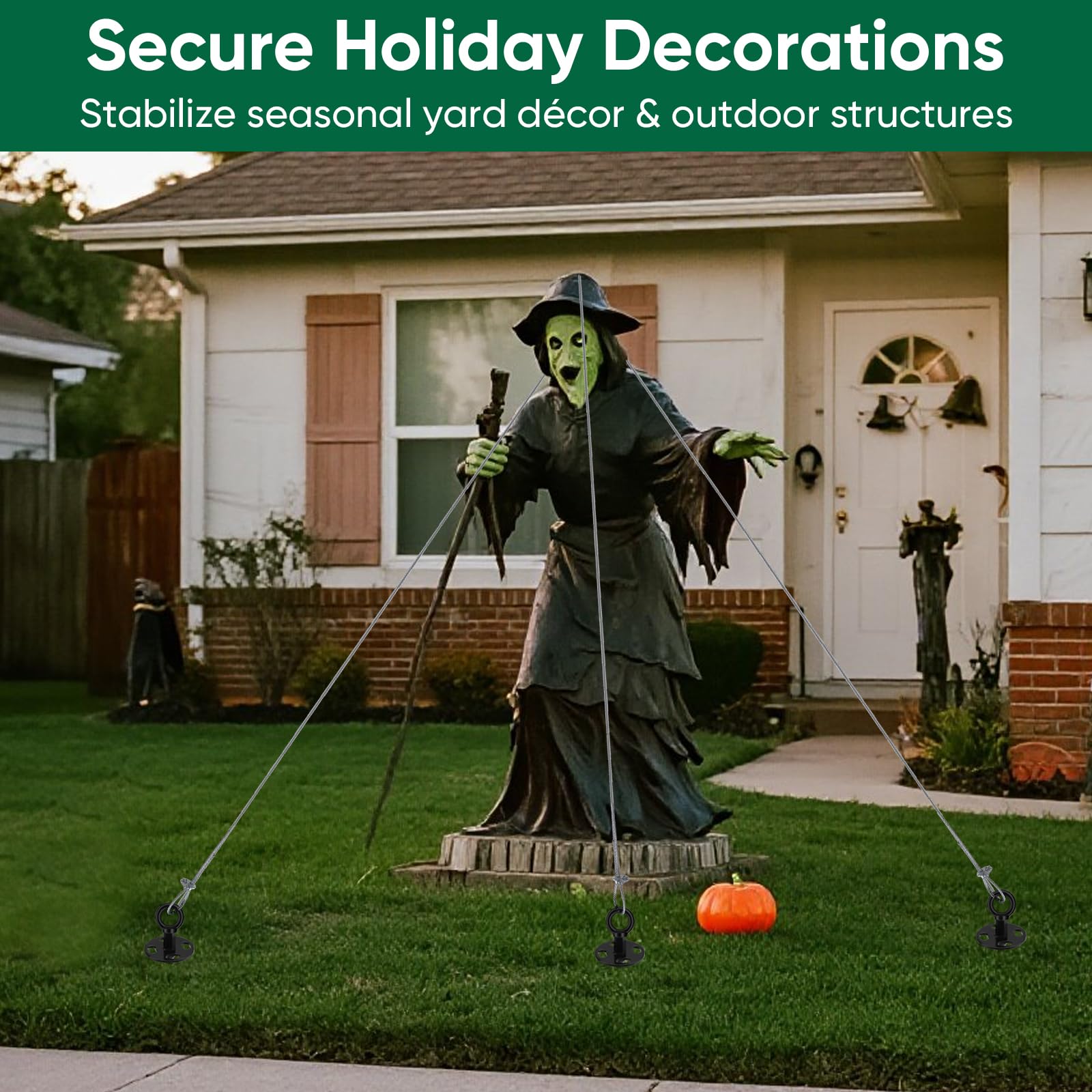 Ciyivak extra-wide tree straps protect structures while anchoring to sturdy trees.