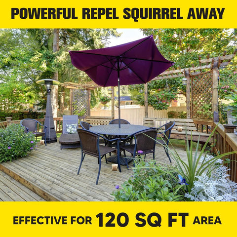 CJEIWYA Squirrel Repellent bag pack 4 is safe for kids and pets outdoors.