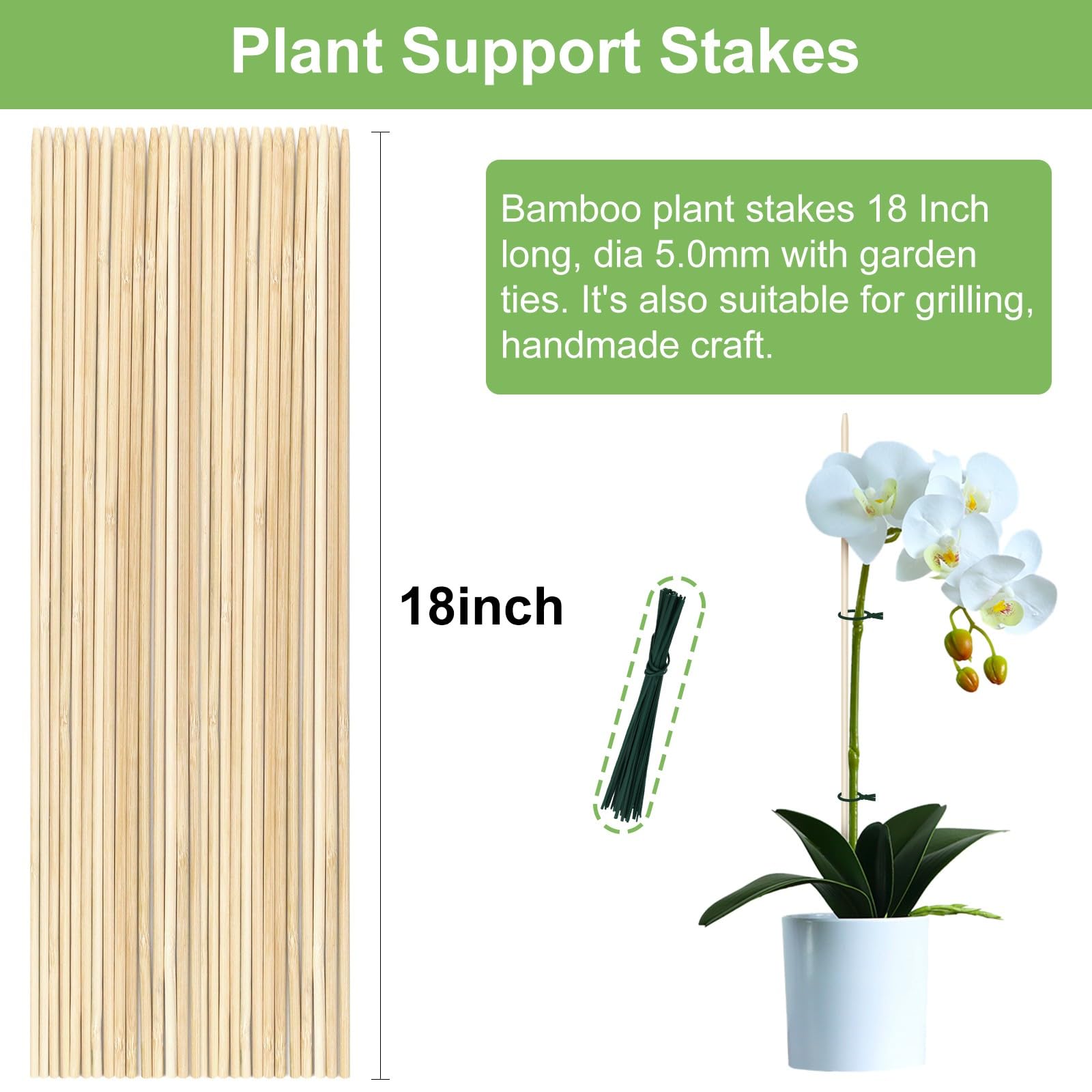 CJFocus bamboo stake doubles as garden sign posting for labels