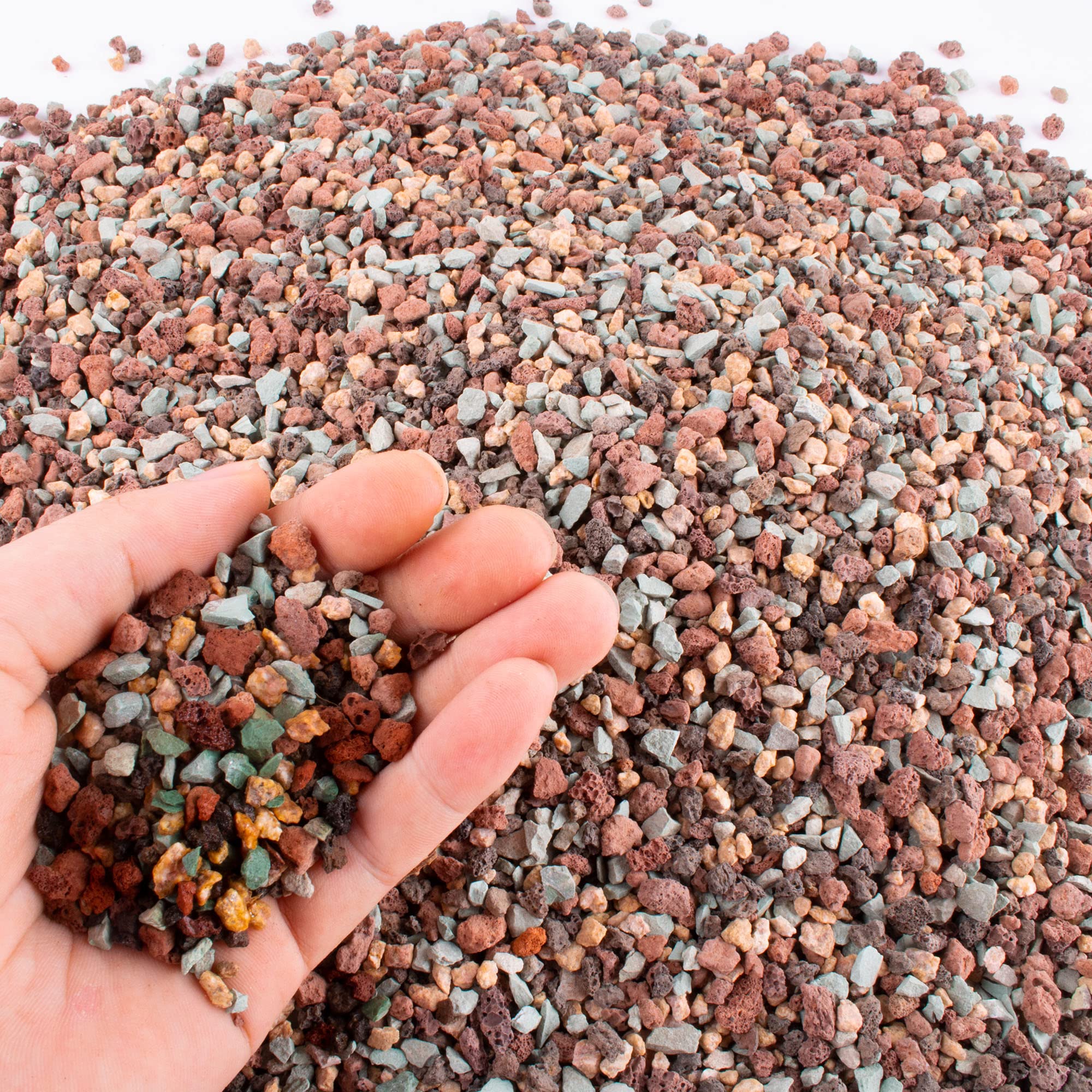 CJGQ 7lb mix lava rocks for plants in bonsai displays improve drainage.