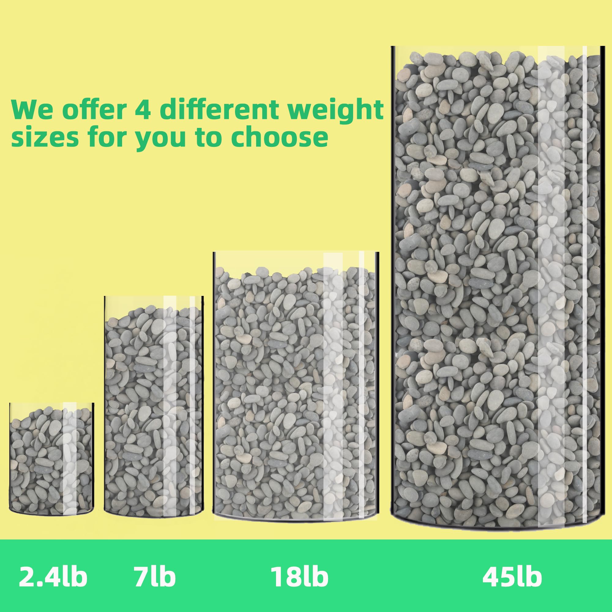 CJGQ 7lb natural stones support terrariums with clean drainage and appearance.