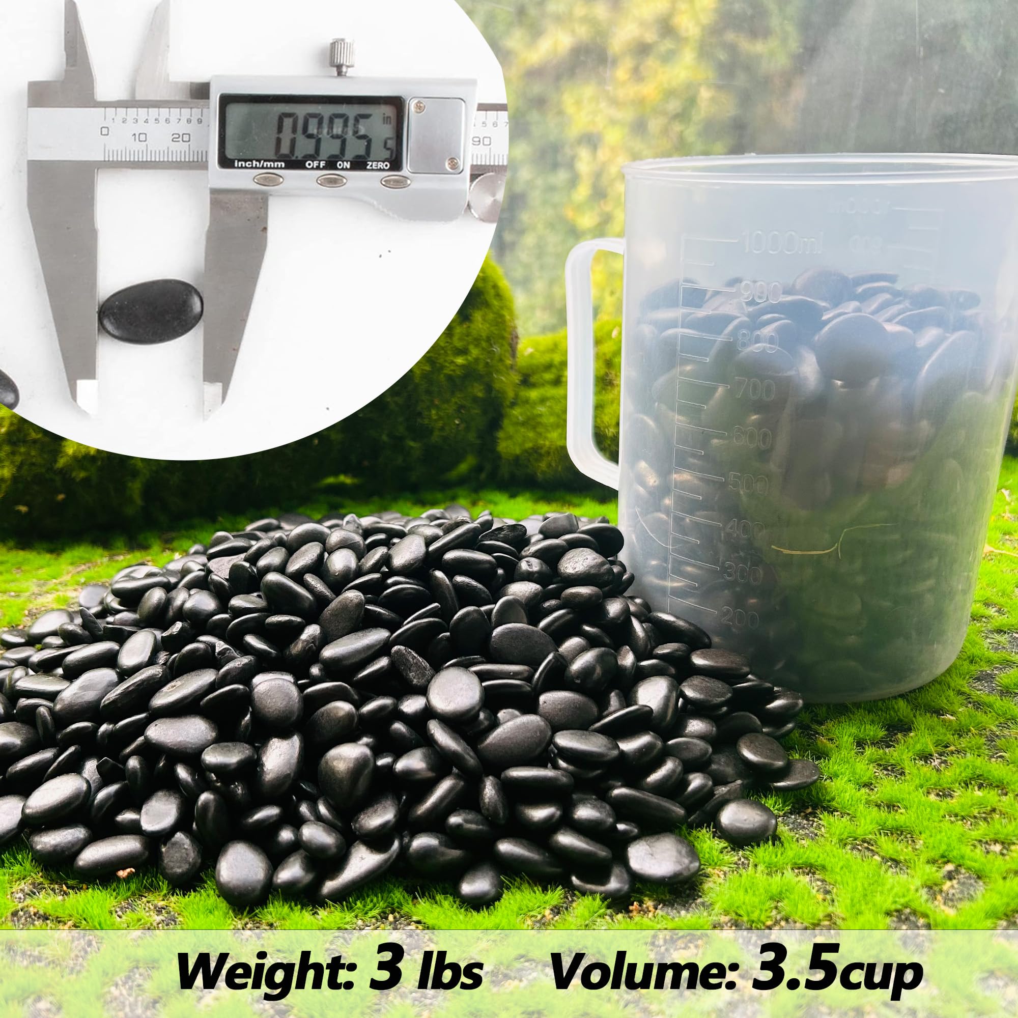 CJGQ Aquarium Gravel 0.5-1 inch provides polished shine for tanks.