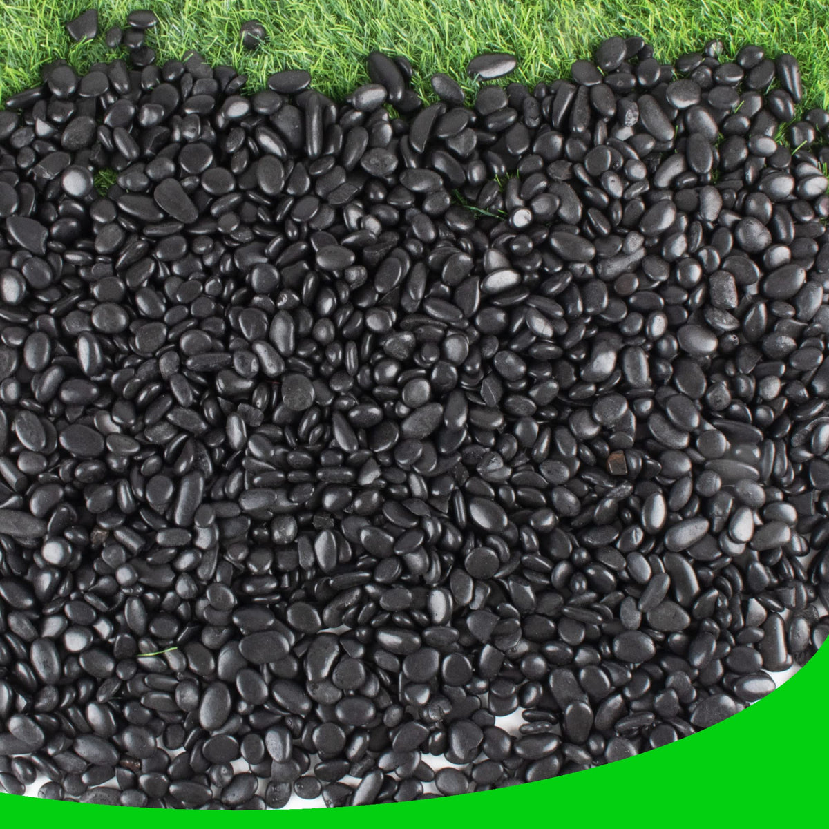 CJGQ black pebbles for plants in planters, enhancing drainage and decorative appeal.