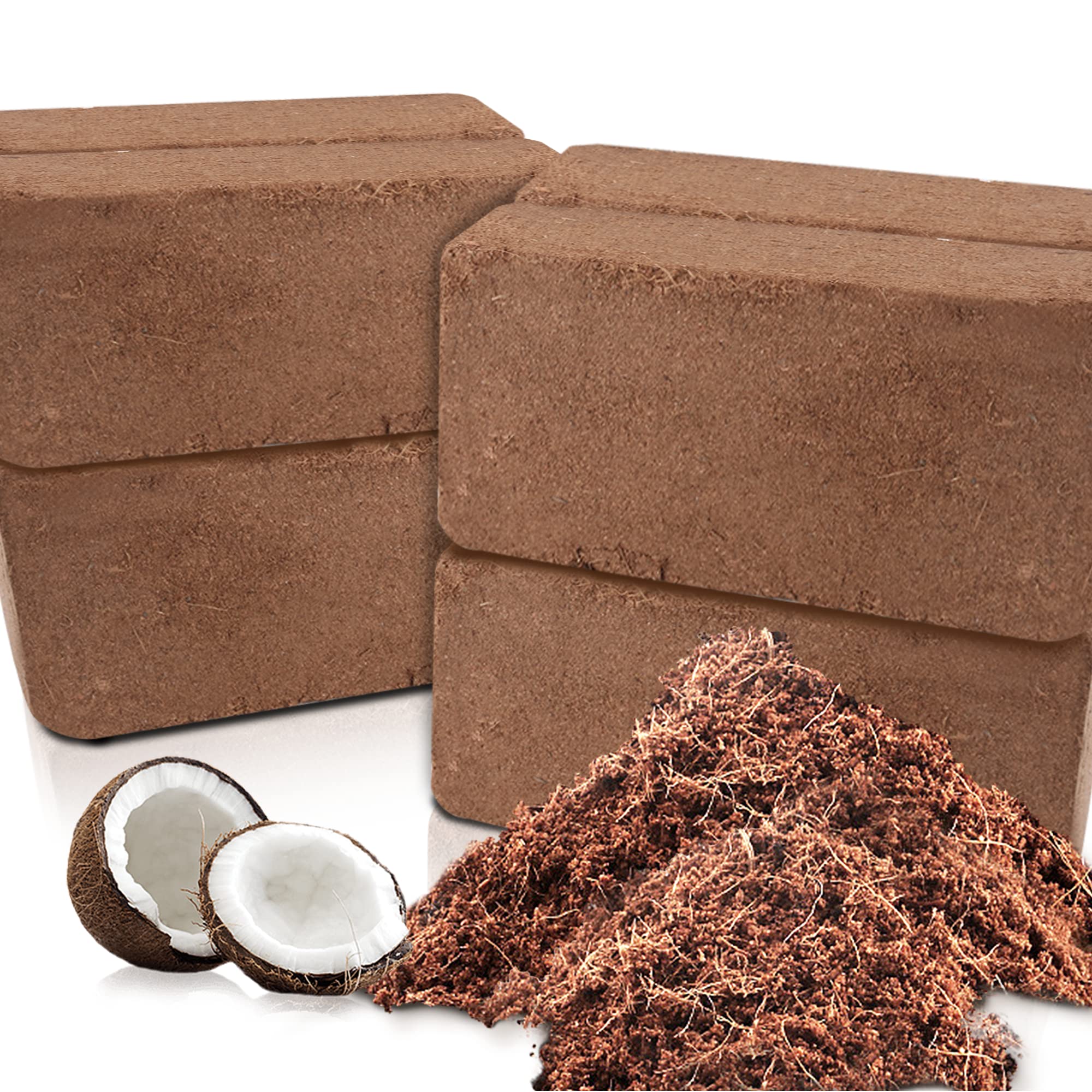 CJGQ coco coir brick 8-pack stacked for healthier roots