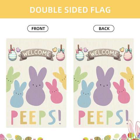 CJYGEGE Easter flag made of durable spun polyester resists spring weather.