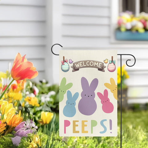 CJYGEGE Porch-friendly Easter flag ready for easy stand setup.