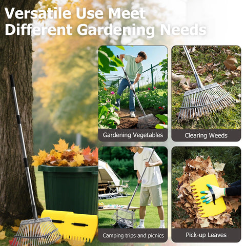 CJYMMFAN stainless steel handle resists rust for outdoor use.