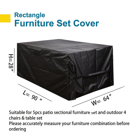 CKCLUU outdoor cover with wind straps prevents shifting in gusty conditions.