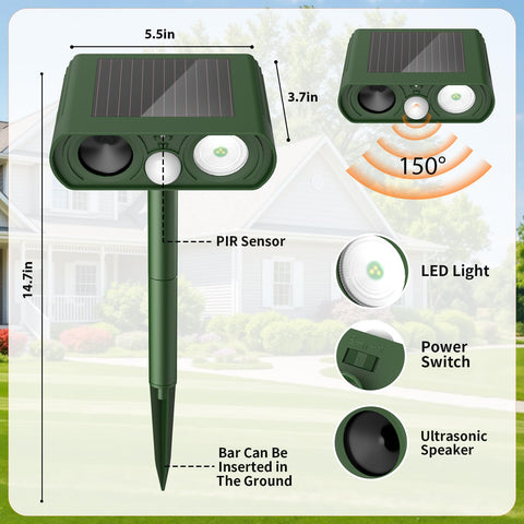 CKCOEO motion-activated deterrent in standby mode until motion is detected
