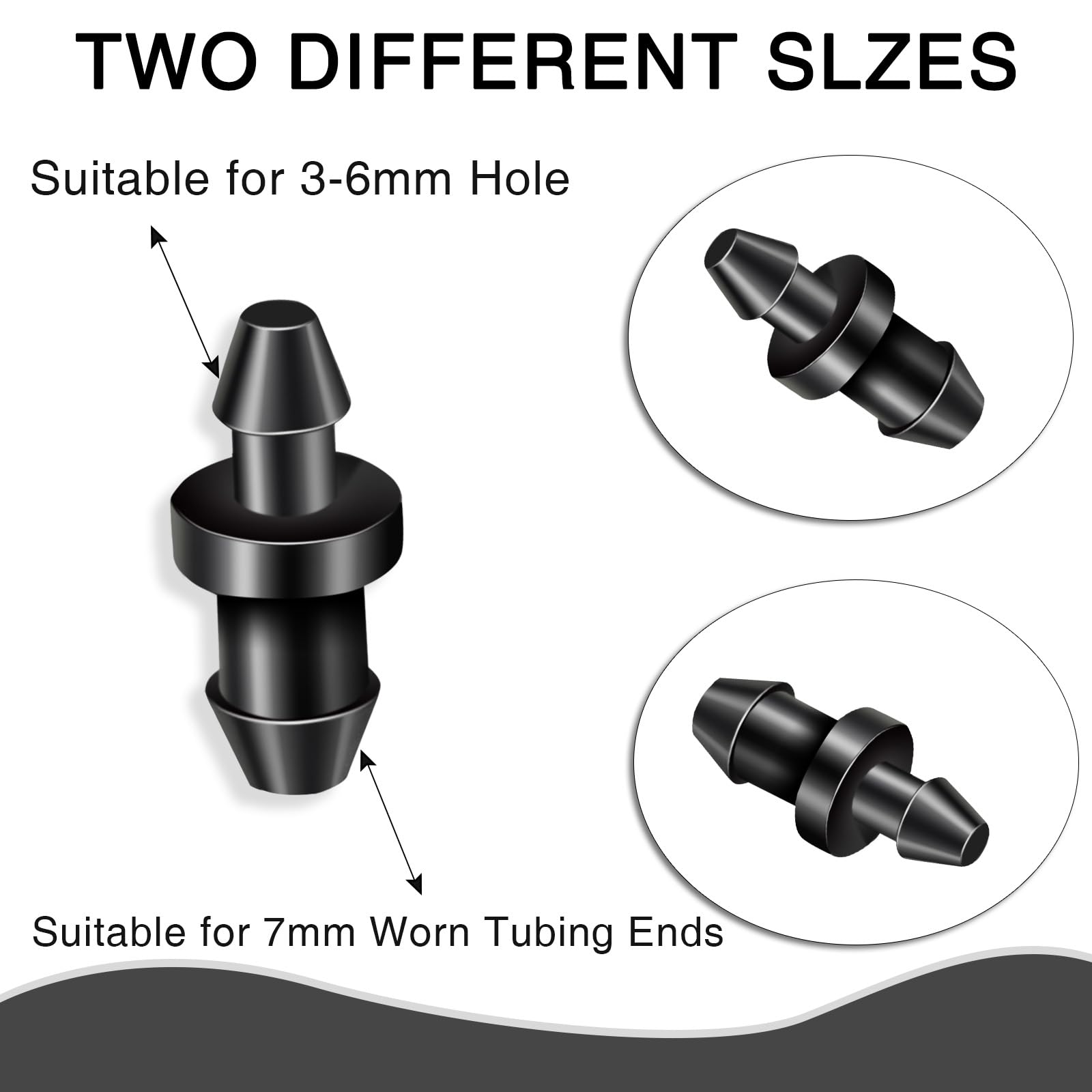 Ckepvo barbed end cap providing a tight fit for 1/4 inch tubing