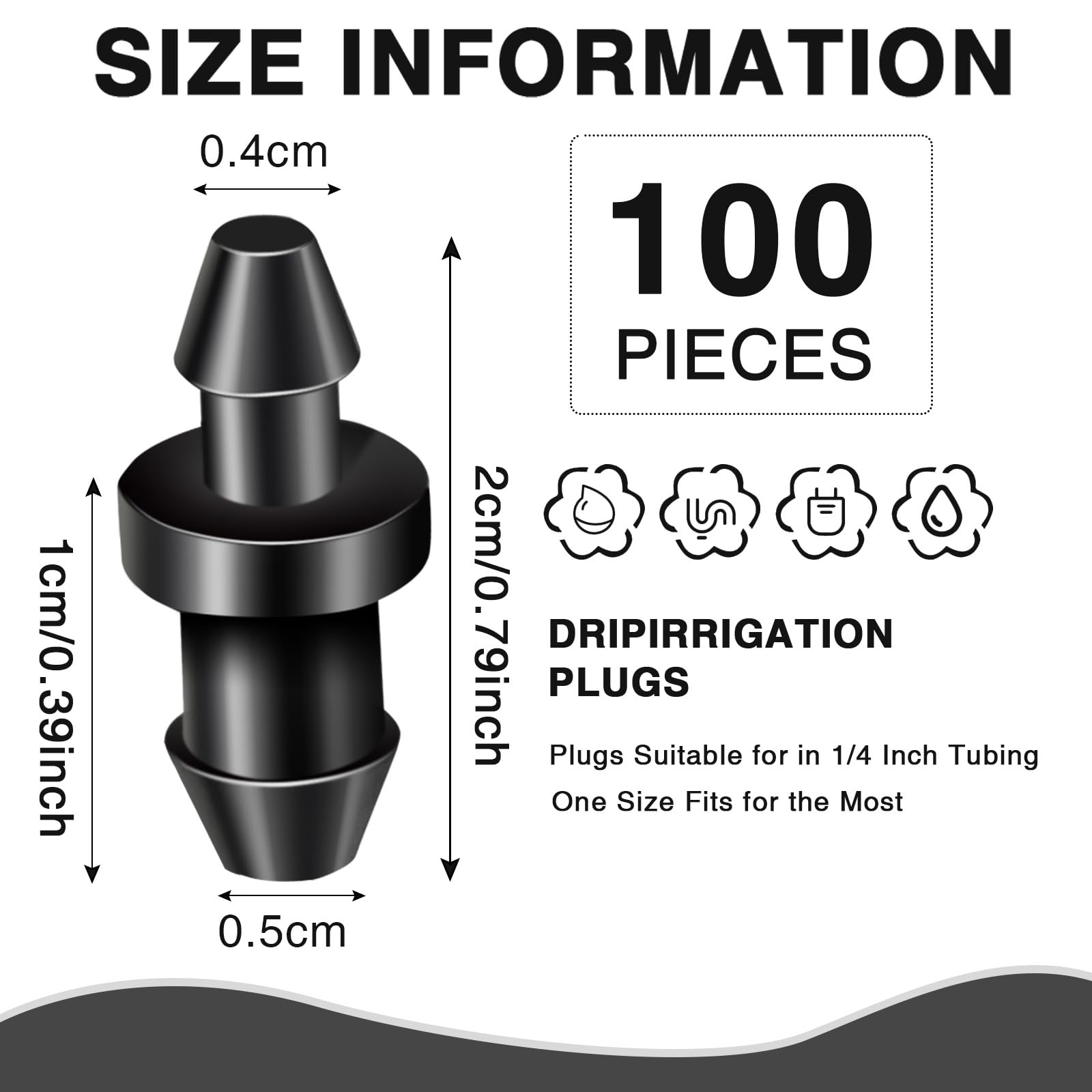 Ckepvo plastic tubing plug kit for durable irrigation connections