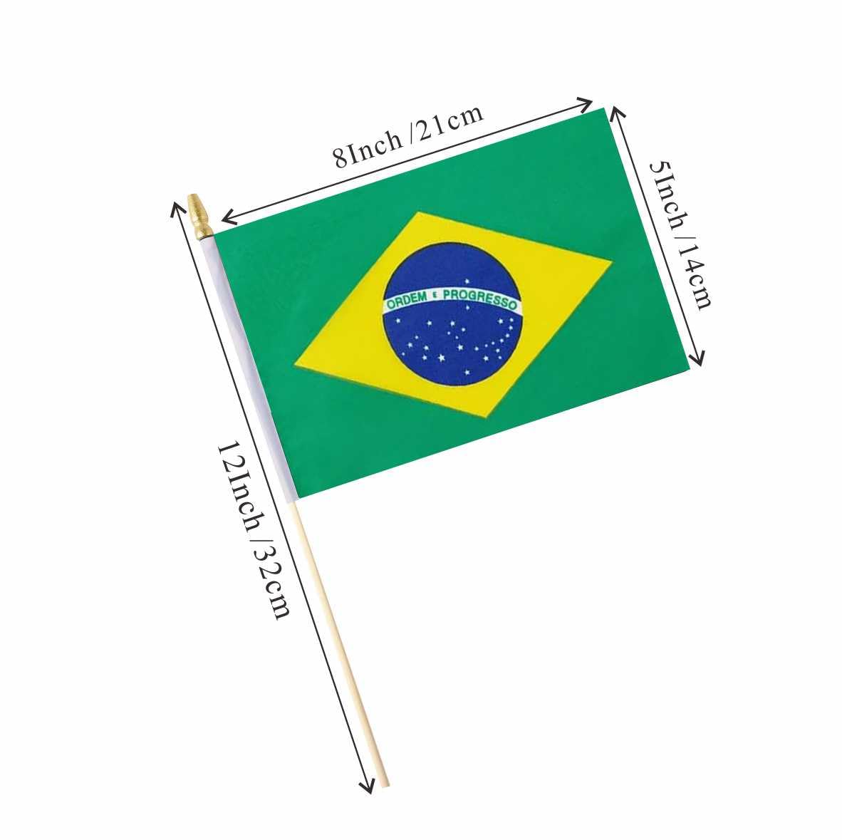 Ckexin 25-pack Brazil flags ready for parades and gatherings.