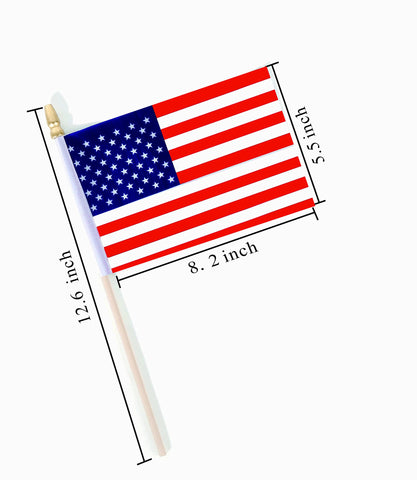 Ckexin 25-pack flag on stick, back view, double-sided print for clear visibility.