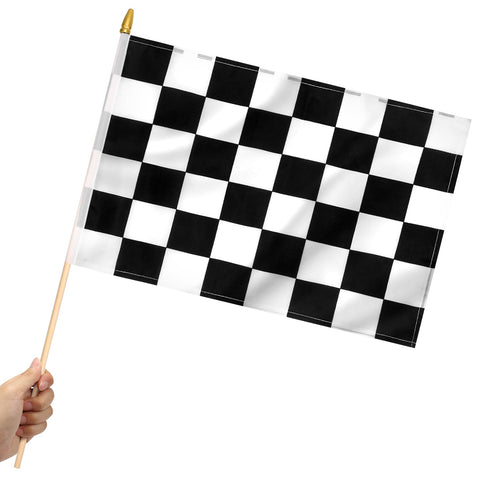 Ckexin checkered flag 12x18 front view for bright race-themed decor.