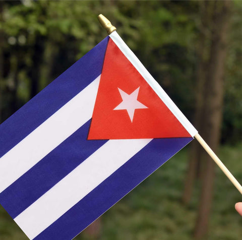 Ckexin small Cuba flag ideal for garden, office, or events.
