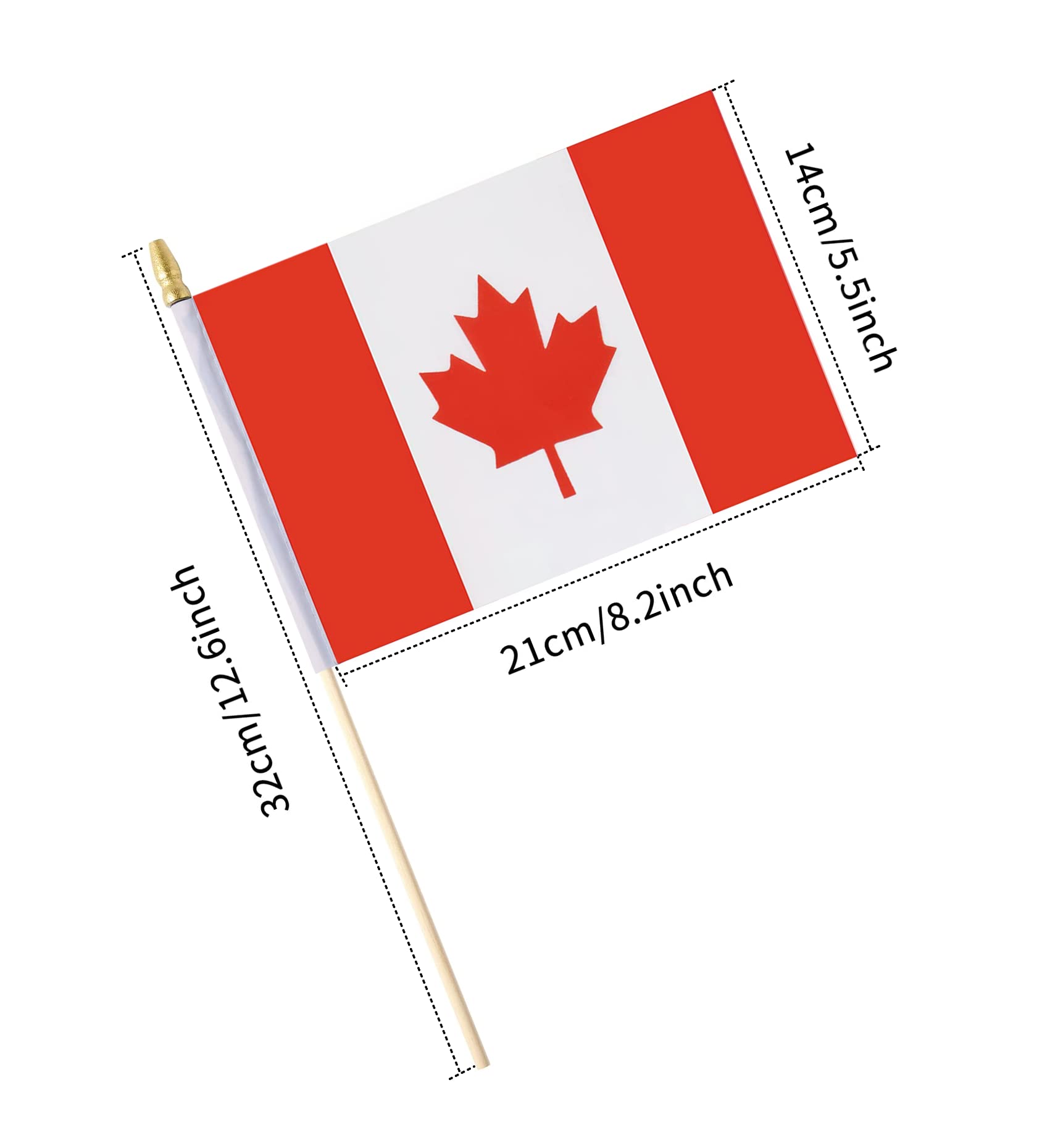 Ckexin flag on stick 5x8 ideal for parades and ceremonies