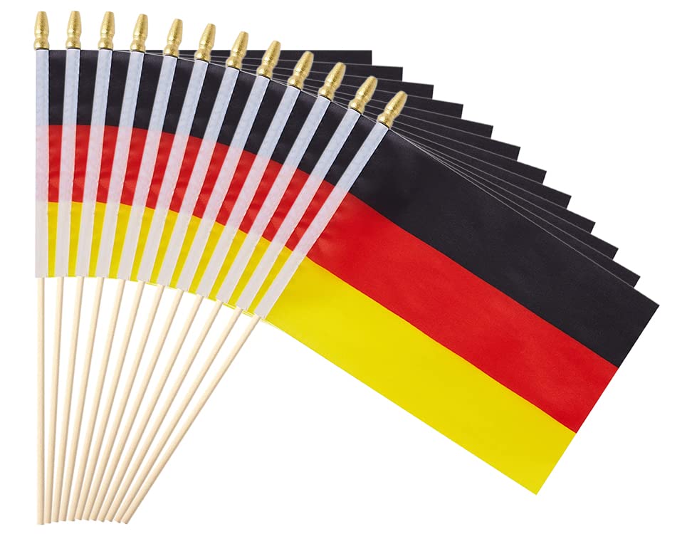 Ckexin Germany flag handheld on a stick with vivid colors for events.
