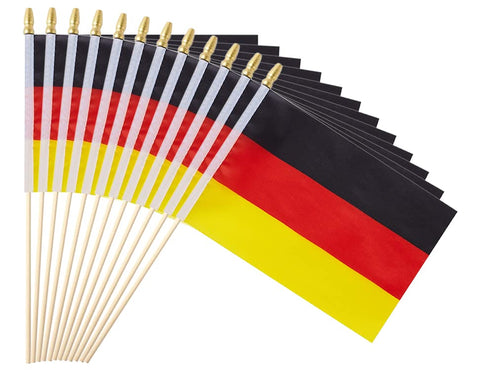 Ckexin Germany flag handheld on a stick with vivid colors for events.
