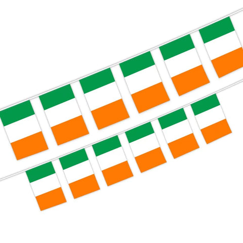Ckexin Ireland flags banner, 33ft long with 30 flags, ideal for large spaces.