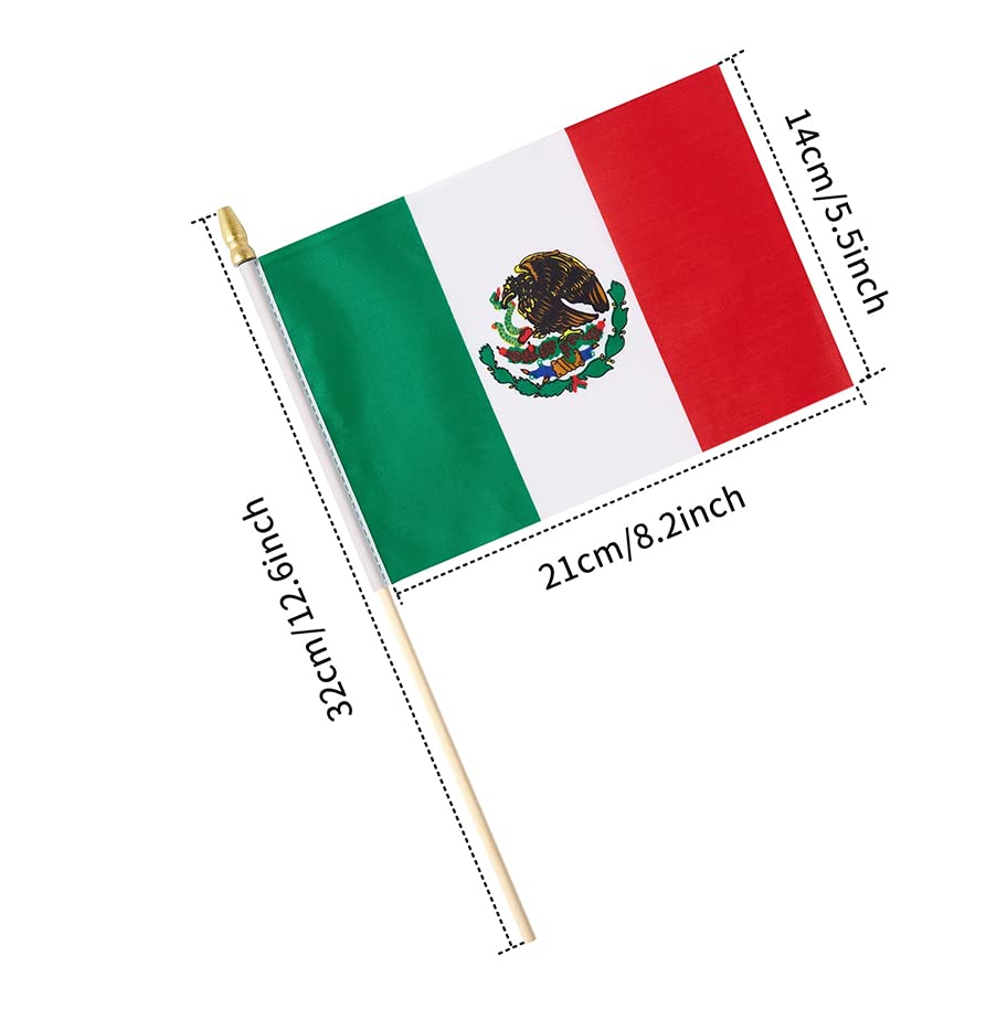 Ckexin Mexico flag sticks ready for simple assembly.