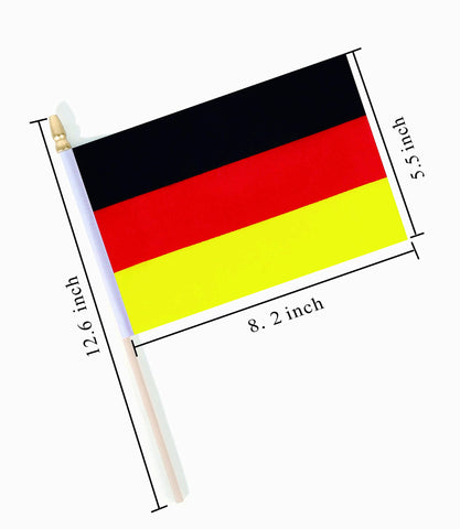 Ckexin mini Germany flag on a stick, compact for gatherings.
