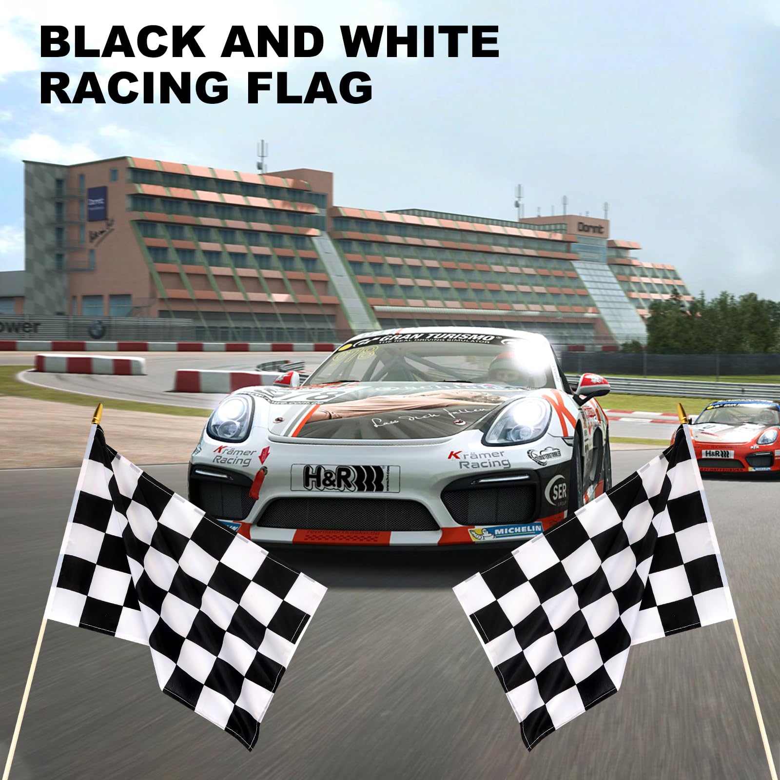 Ckexin two-sided print flag ensures visibility from multiple angles.