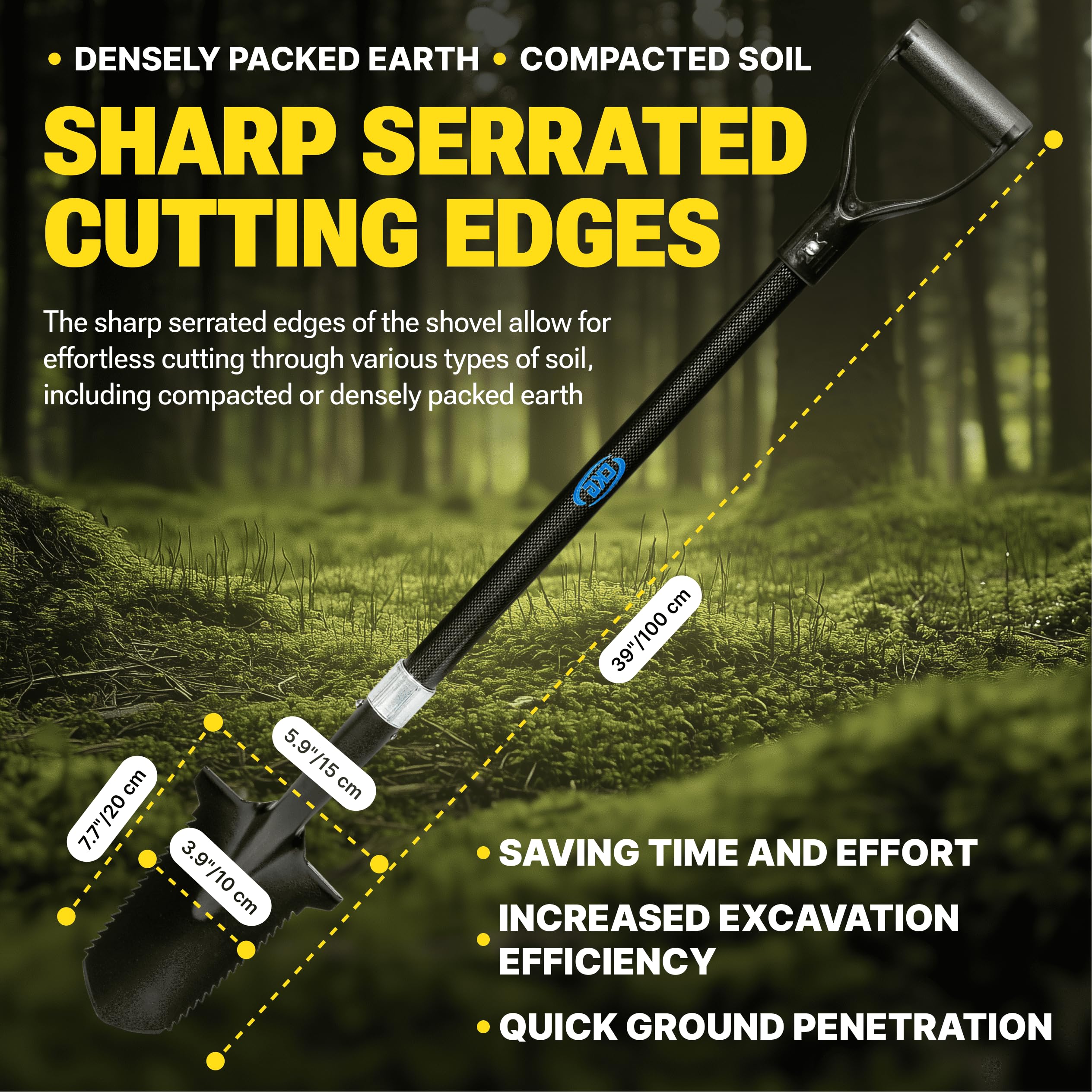 CKG carbon metal detecting set stainless steel components resist rust and wear.