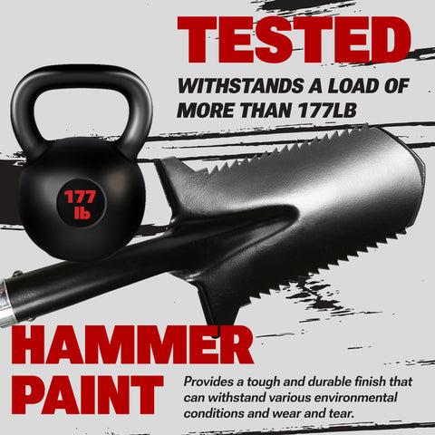 CKG ergonomic non-slip grip enhances comfort on long digging sessions.