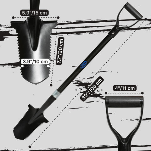 CKG high quality control durable shovel for metal detecting in rugged conditions.