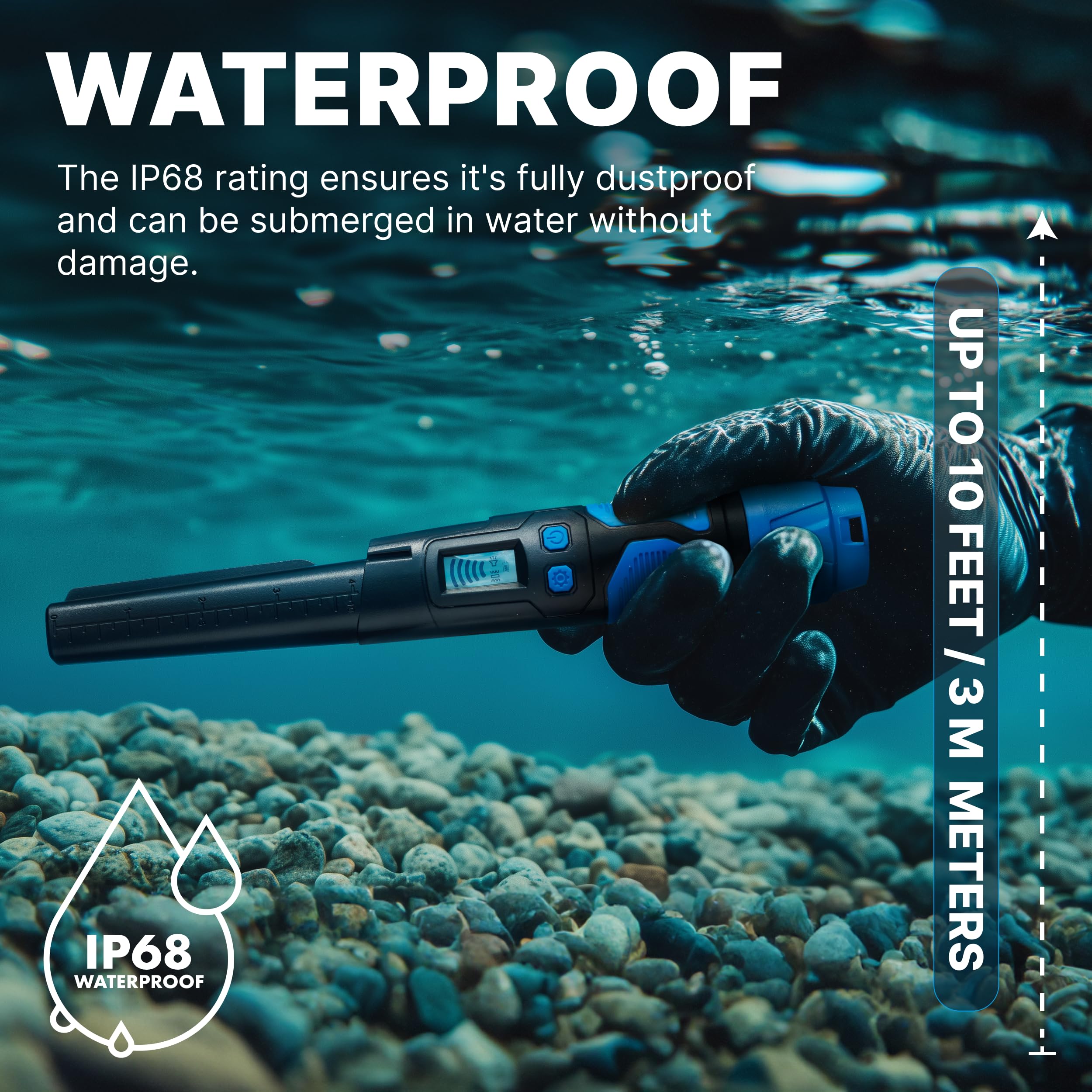 CKG pinpointer anti-slip grip for secure handling in wet conditions