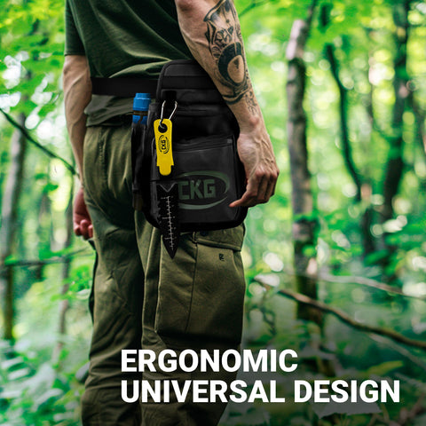 CKG pinpointer bag compartment provides quick access and protection for your pinpointer.