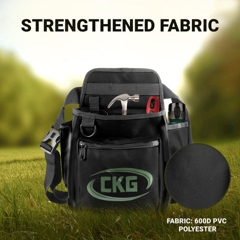 CKG strap-mount compatible bag attaches easily to belts or harnesses.