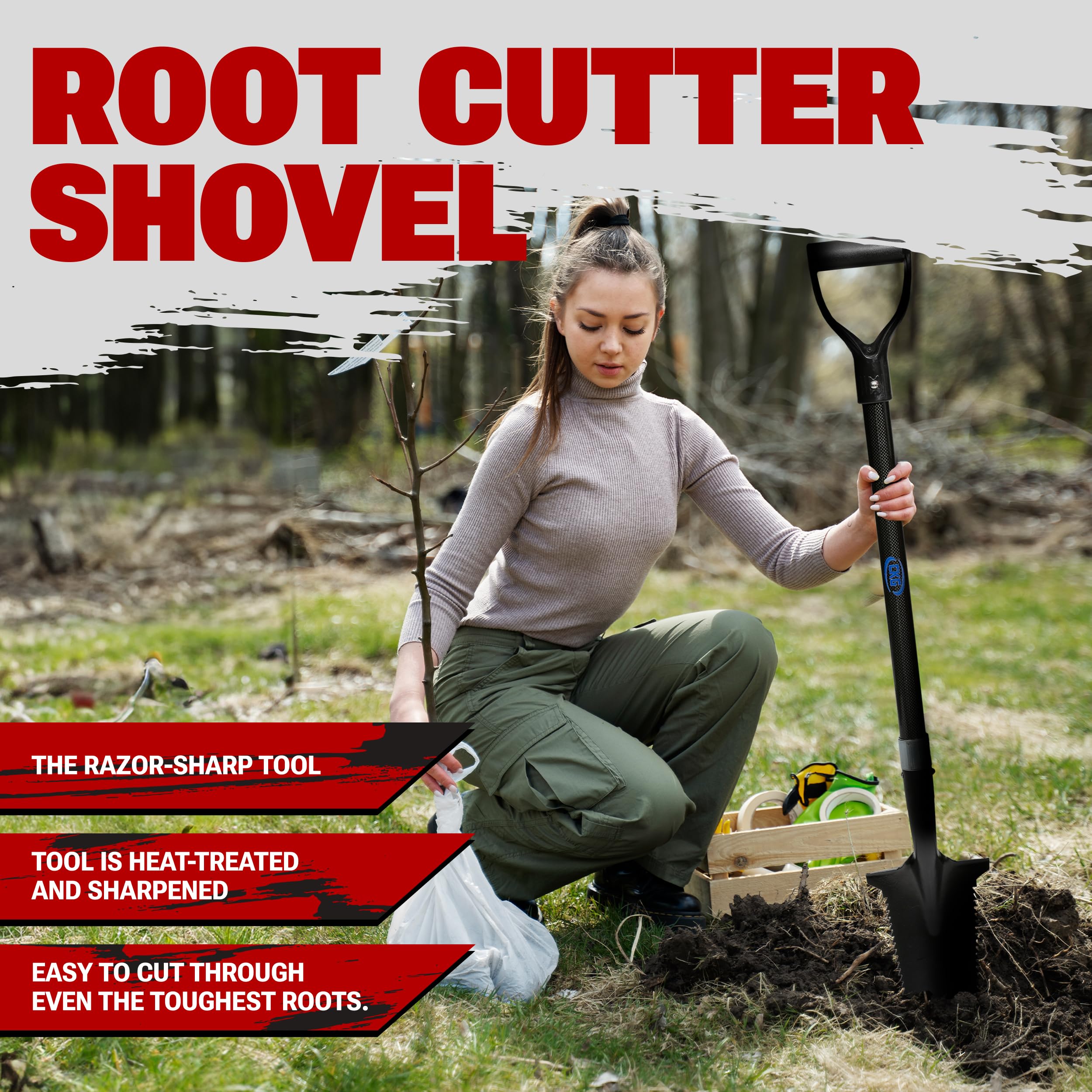 CKG treasure hunting shovel suited for portable gold digging setups.
