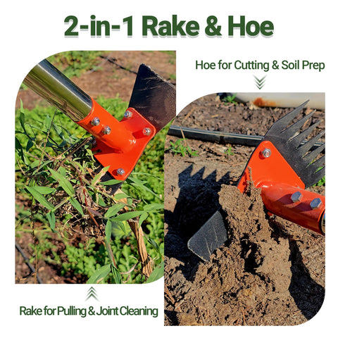 CKLT adjustable 60inch handle enables standing weeding and reduces back strain.
