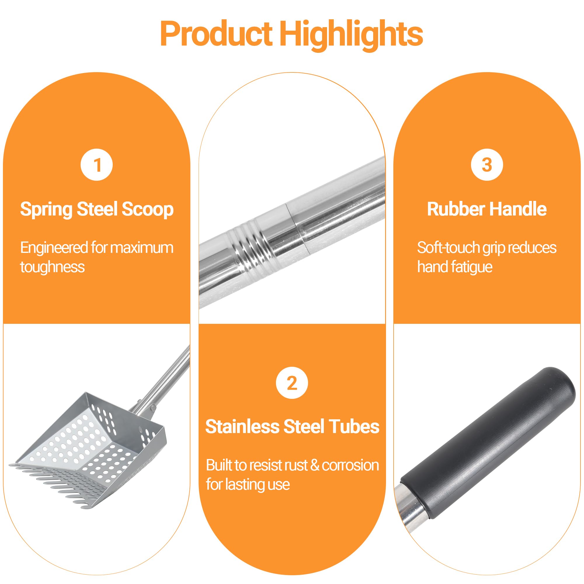 CKLT chicken poop scooper 0.25 inch mesh for efficient sieving and waste separation.