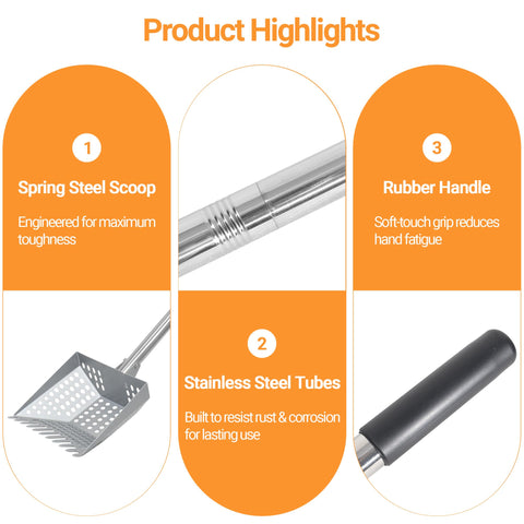 CKLT chicken poop scooper 0.25 inch mesh for efficient sieving and waste separation.
