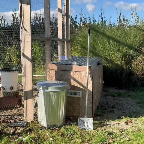 CKLT chicken poop scooper supports multiple uses from stalls to beach cleanups.