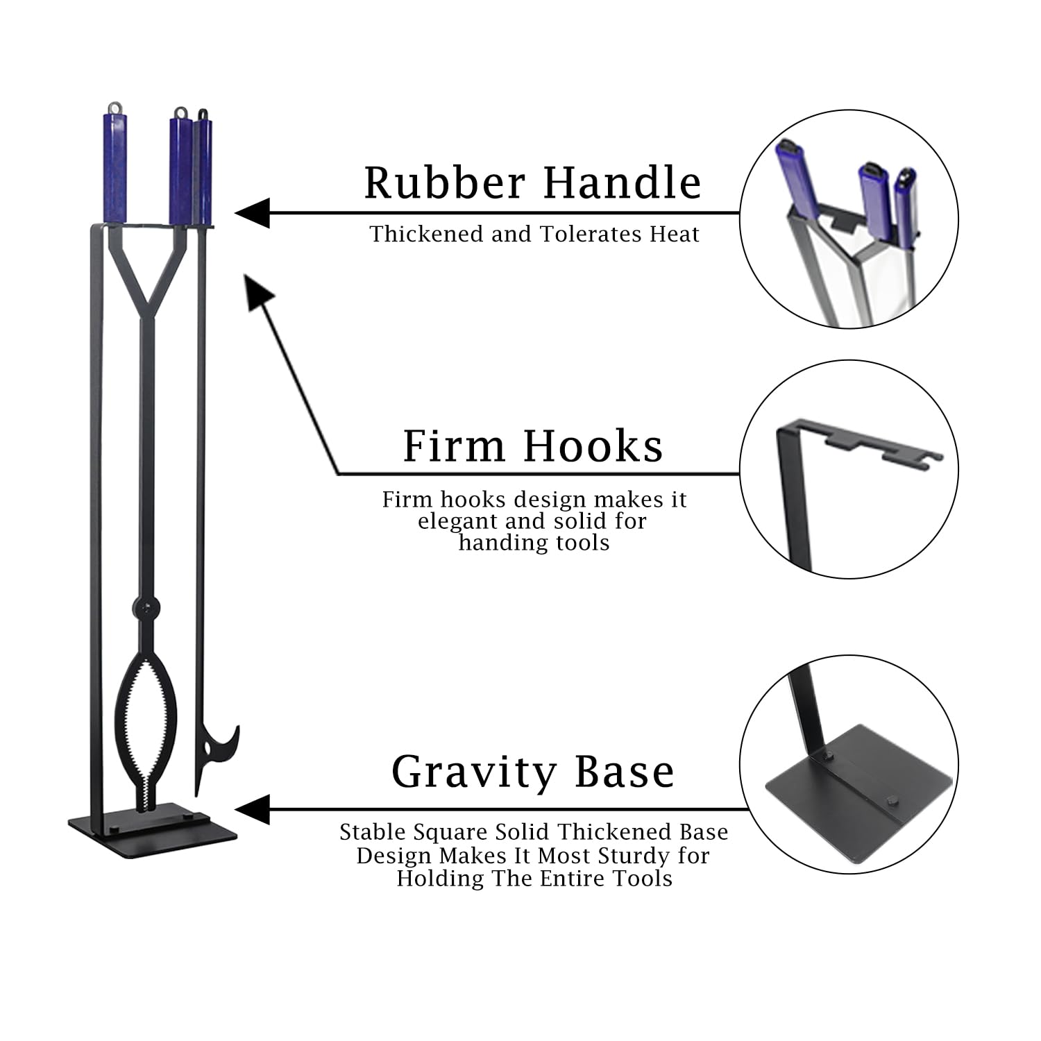 CKLT ergonomic rubber-handle grip provides heat-resistant comfort