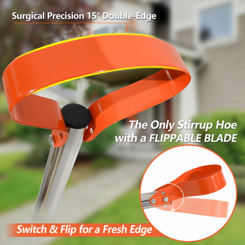 CKLT stirrup hoe anti loosening nuts keep head secure during use