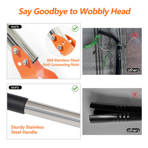 CKLT stirrup hoe rustproof coating resists weather and simplifies cleaning