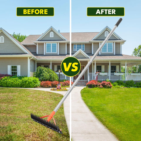 CKLT Thatch Rake ergonomic rubber grip for comfortable extended use.